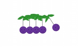紫色可爱水果左右摆动flash动画