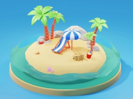 3D热带岛屿之旅flash动画