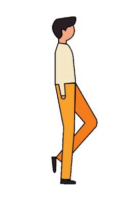 卡通人物直立行走循环flash动画