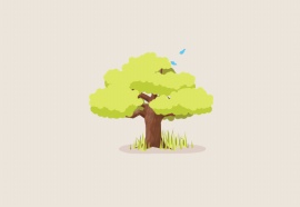 自然界四季更替树木变化flash动画