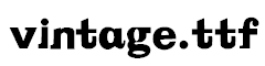 vintage字体