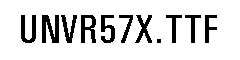 UNVR57X字体