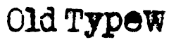 Old Typewriter字体