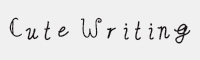 Cute Writing字体
