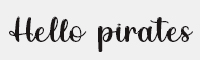 Hello pirates字体
