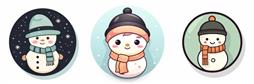 可爱的雪人图标下载