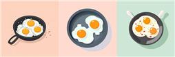 平底锅煎鸡蛋图标