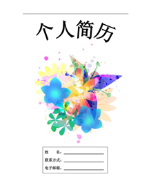 彩色简约简历表下载
