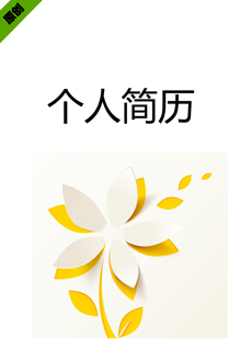 简约雕花个人简历模板下载