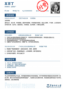 市场运营类简历模板