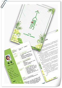 清新前台接待简历模板