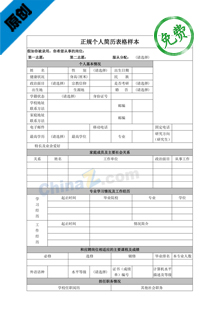 销售顾问简历表格下载