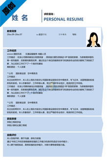 大学生个性求职简历模板