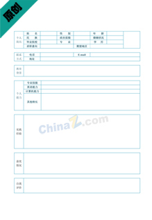 医生应聘个人简历表格