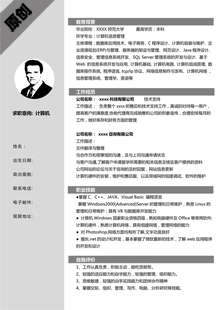 互联网产品运营简历模板