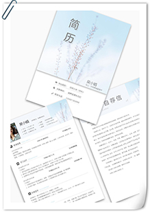唯美淡雅简历套装模板