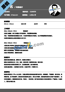 财务会计应届生简历模板下载