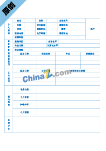   证券分析师简历表格模板