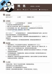 电子商务主管应聘简历新模板