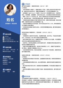 5年经验项目经理大气个人简历模板