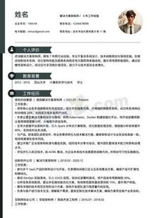 极简高级架构师个人简历模板