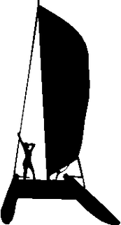 帆船人物矢量图