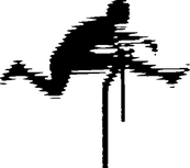 跨栏运动矢量图