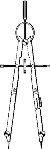 矢量图圆规尺