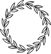 树枝花圈矢量图