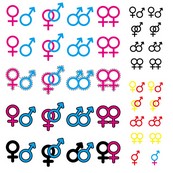 性别符号设计矢量图下载