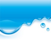 蓝色水珠矢量图下载