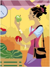 美女人物插画矢量图下载