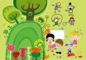可爱儿童插画矢量图下载