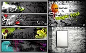 时尚涂鸦艺术矢量图下载