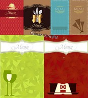 西式餐厅菜单矢量图