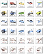 交通工具图标矢量图