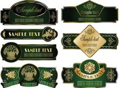 欧式典雅标签矢量图