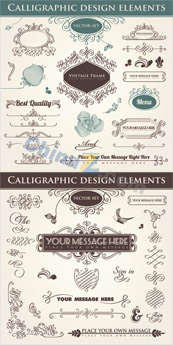 欧式复古设计元素矢量素材