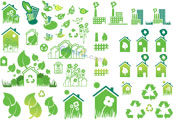 绿色生态设计图标矢量素材
