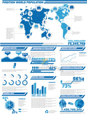人口数据信息矢量素材