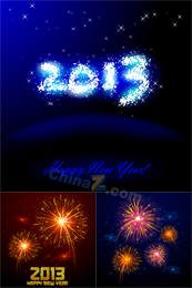 2013璀璨新年背景矢量素材