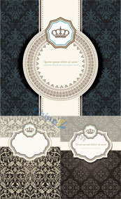 欧式复古卡片模板素材