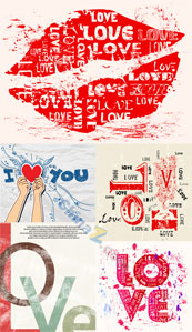 LOVE概念设计矢量模板