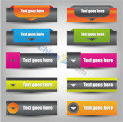 多彩横幅模板矢量创意素材