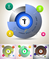 圆形创意图表矢量设计