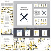维修工具扁平化矢量下载