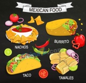 美味墨西哥食物矢量素材