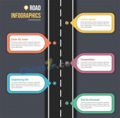 道路创意流程图表设计