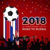 2018足球世界杯矢量海报