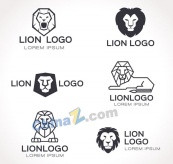 抽象狮子标志矢量素材